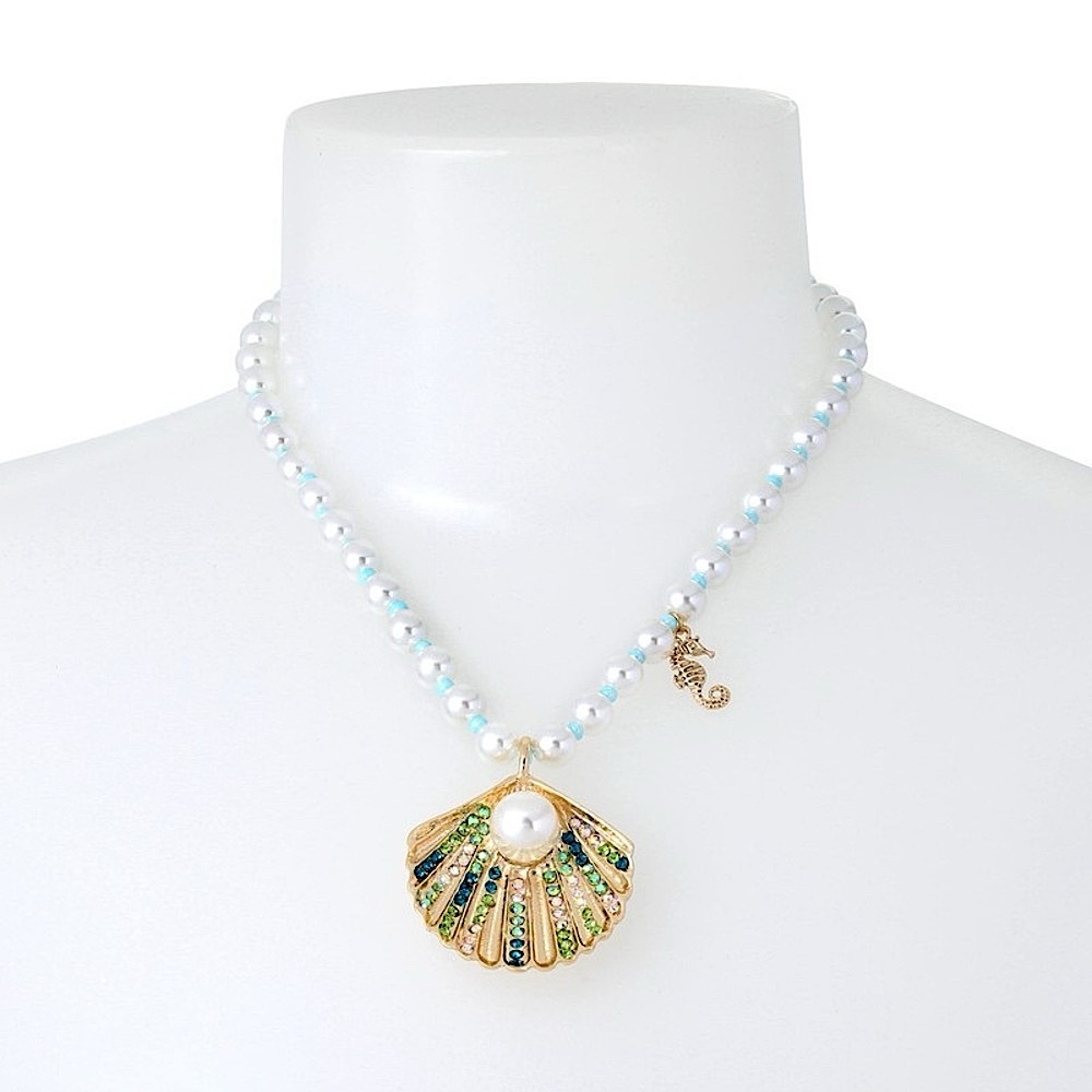 Betsey Johnson Cruise Control Faux Pearl
Seashell & Seahorse Pendant Necklace